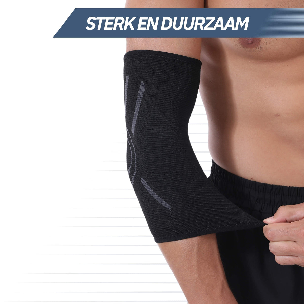 Elleboogbrace 3D Sleeve – Zwart/Grijs