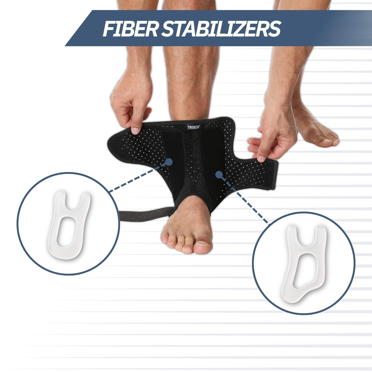 Enkelbrace met Fiber Versteviging – Zwart