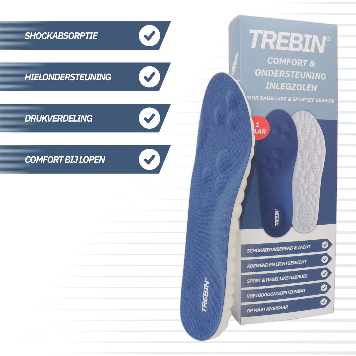Comfort Inlegzolen met Voetboogondersteuning & Demping