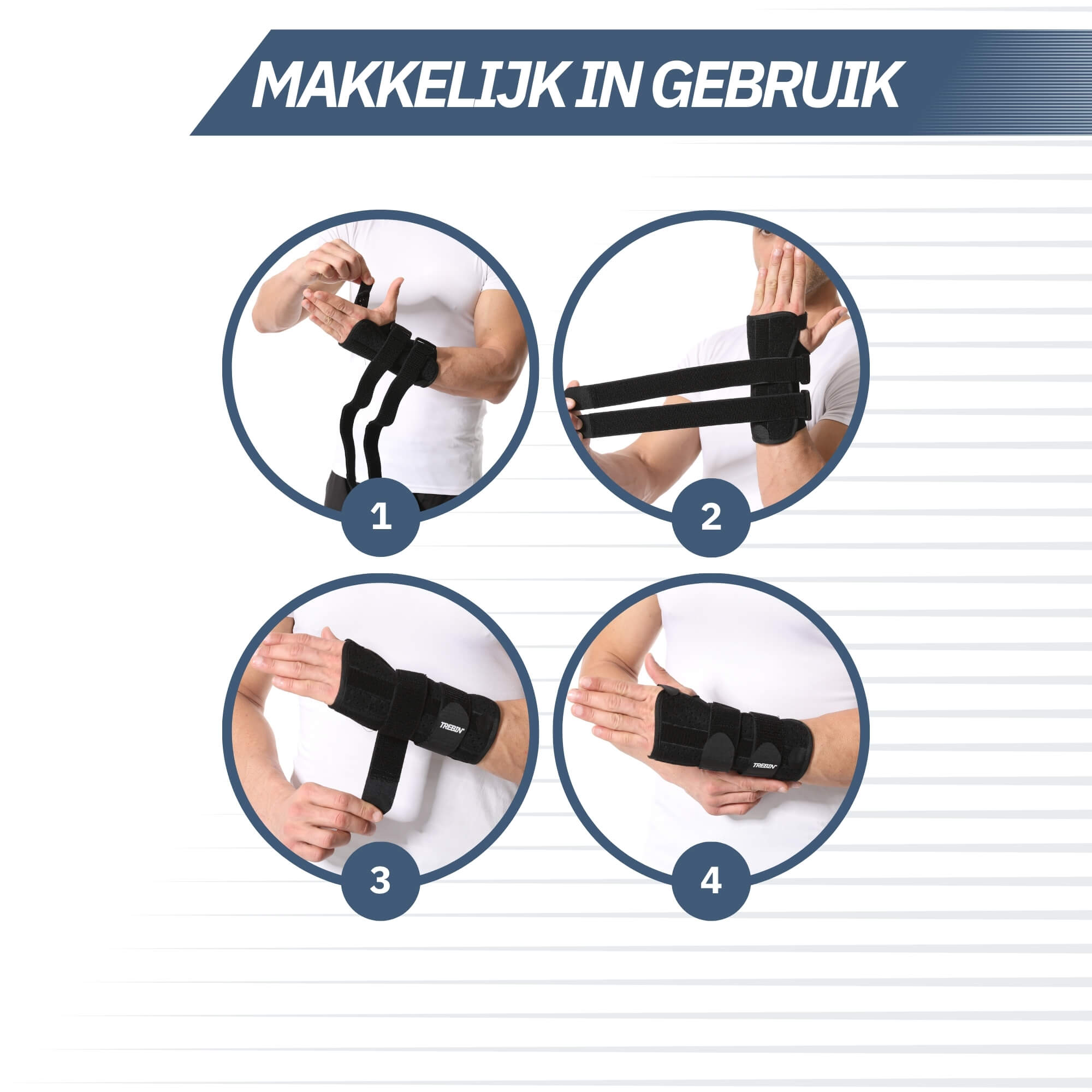 Polsbrace Extra Stevig – Zwart