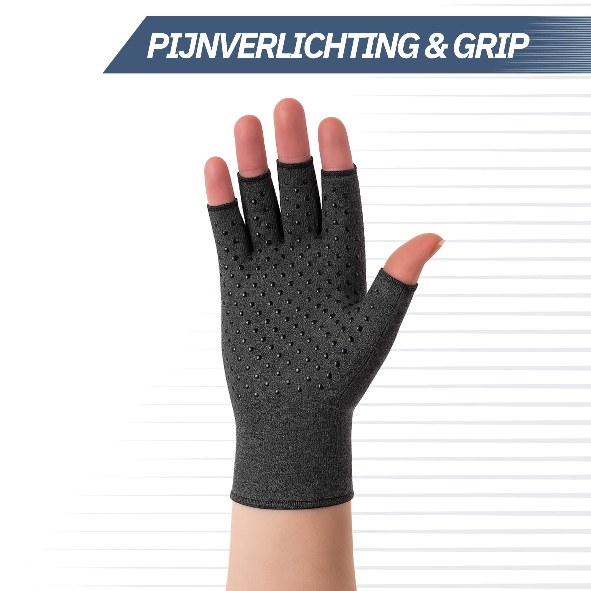 Trebin Reuma Handschoenen met Antislip - Grijs