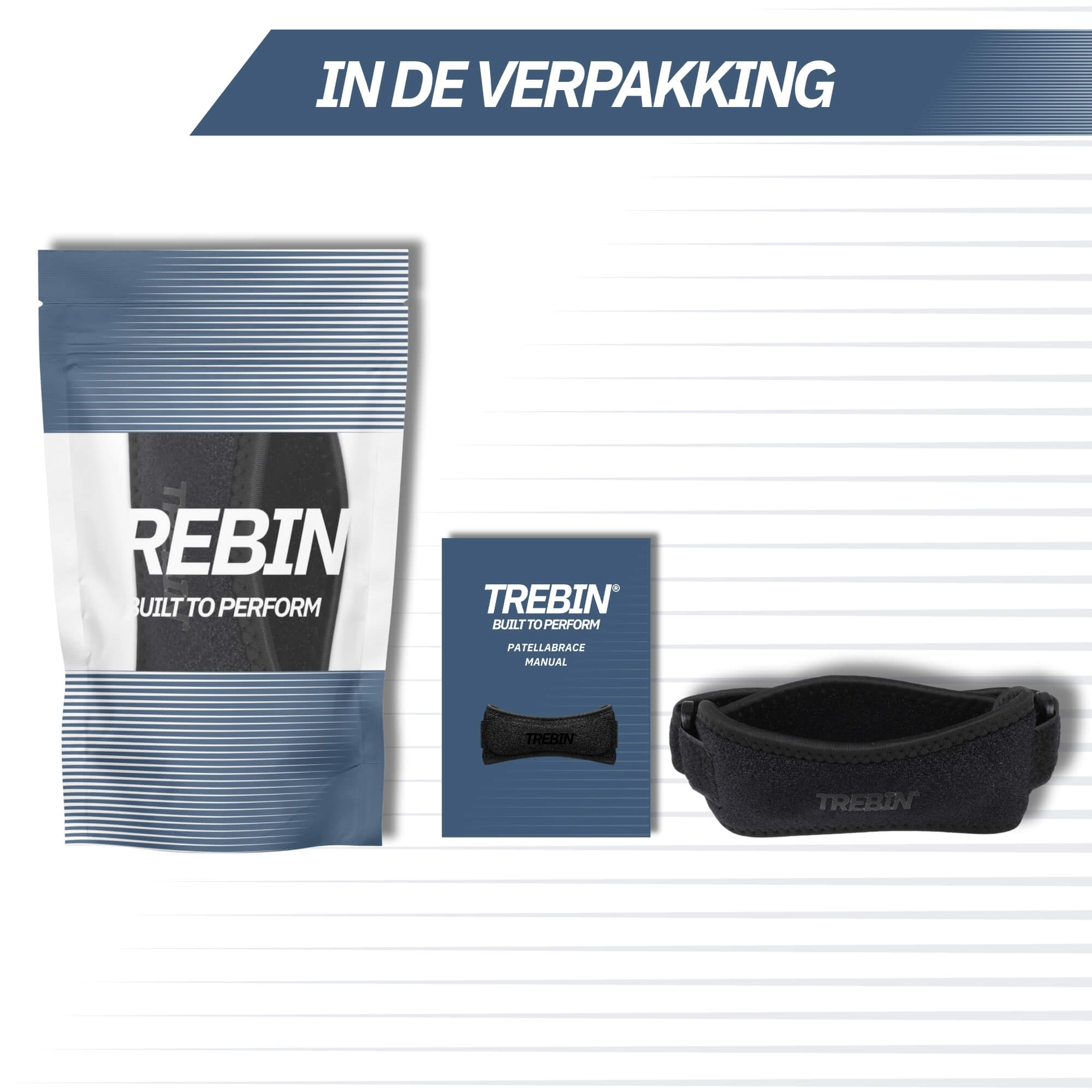 Patellabrace – Zwart (One Size)