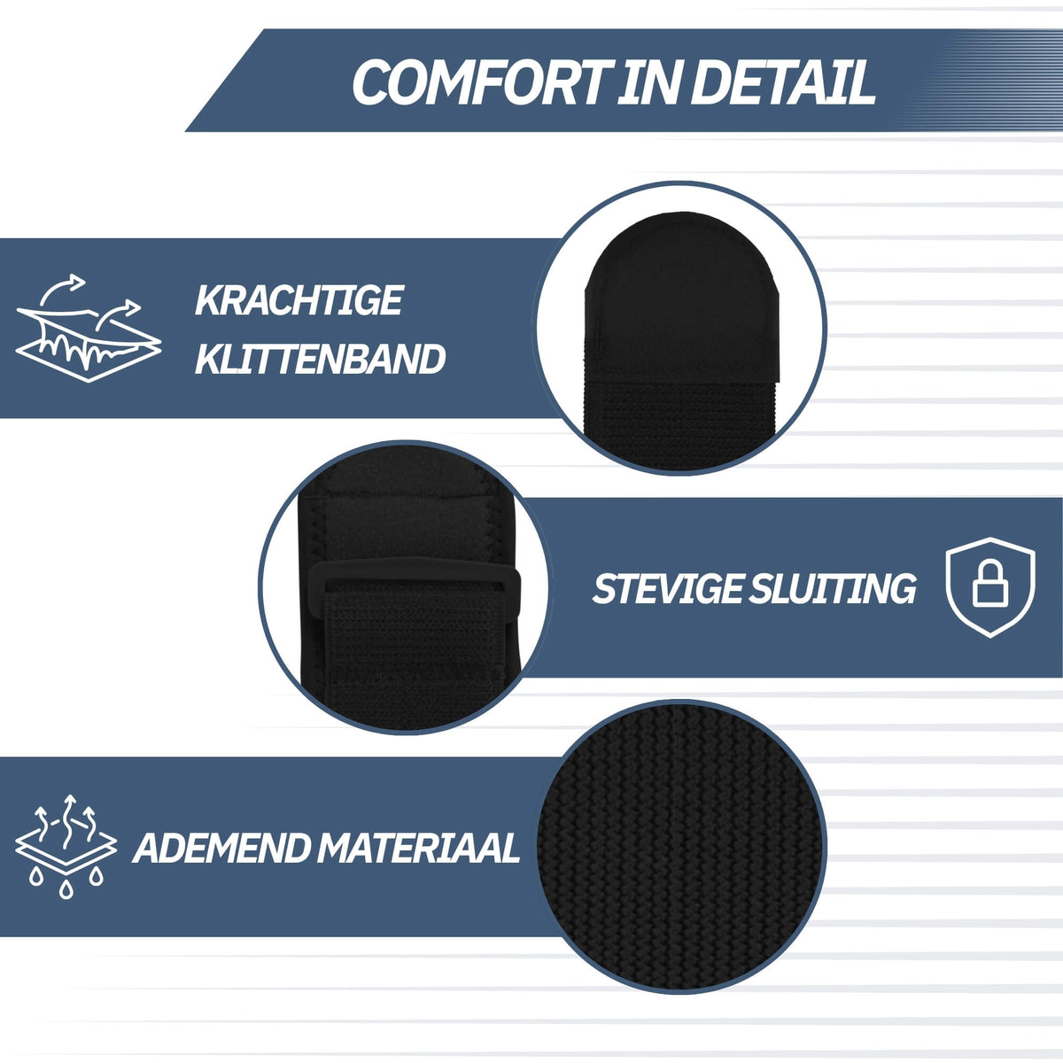 Elleboogbrace met Zachte Pelotte – Zwart One Size