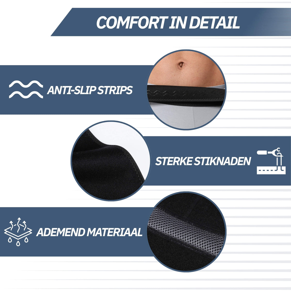 Premium Heupbrace – Heupbrace met Antislip – Zwart