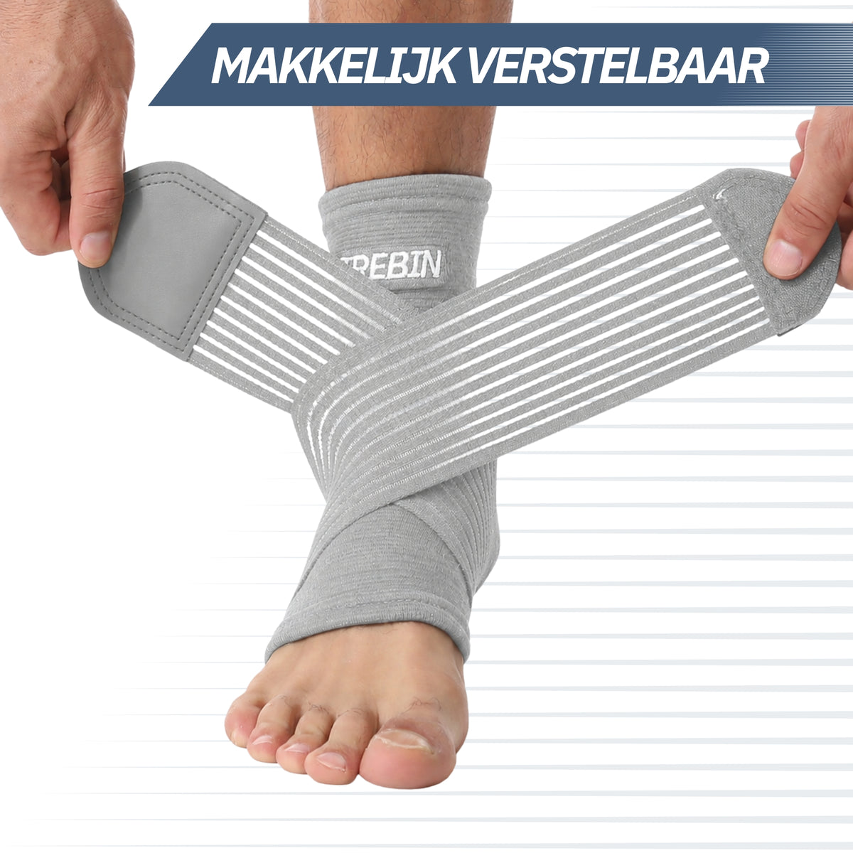 Enkelbrace met Strap – Grijs One Size