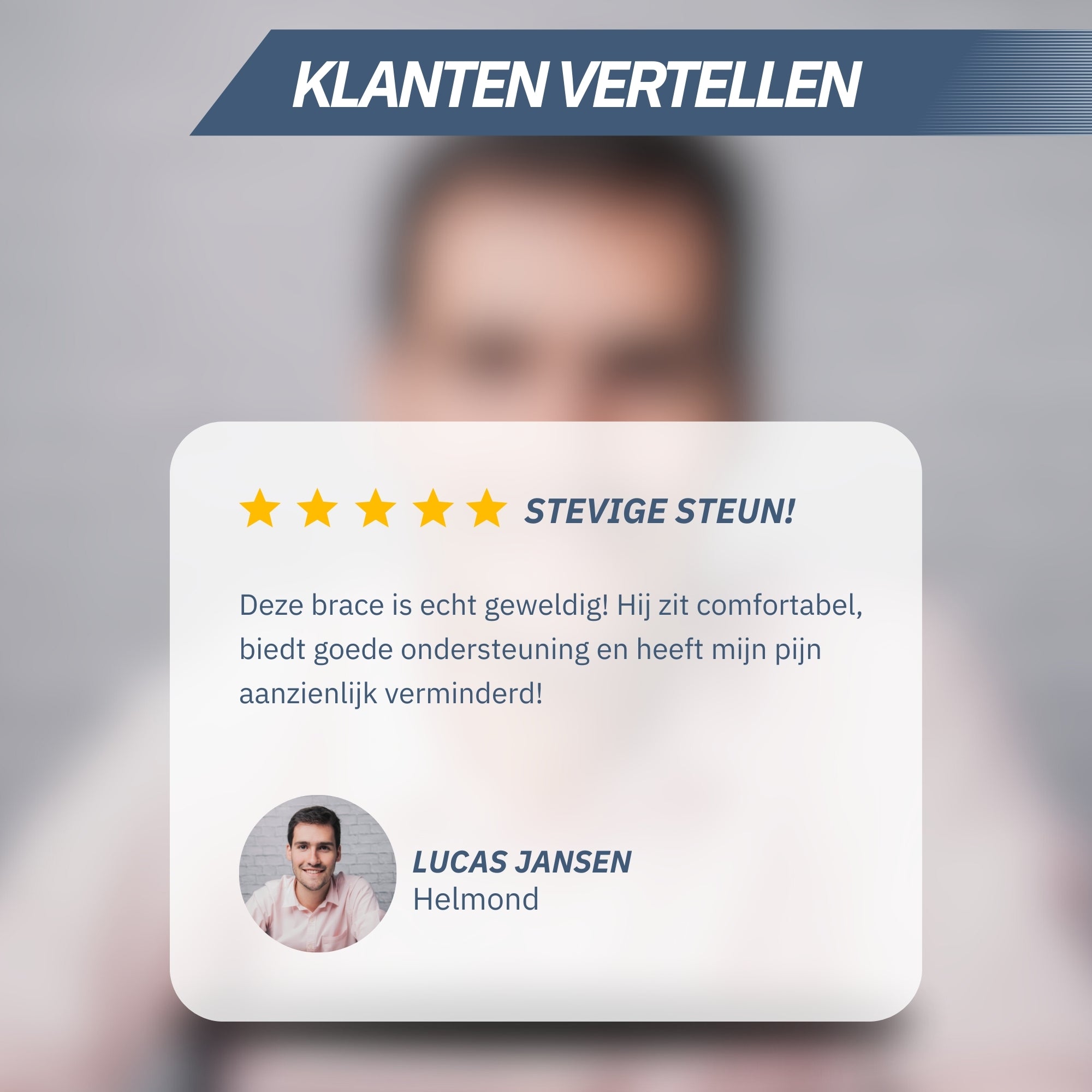 Patellabrace – Zwart (One Size)