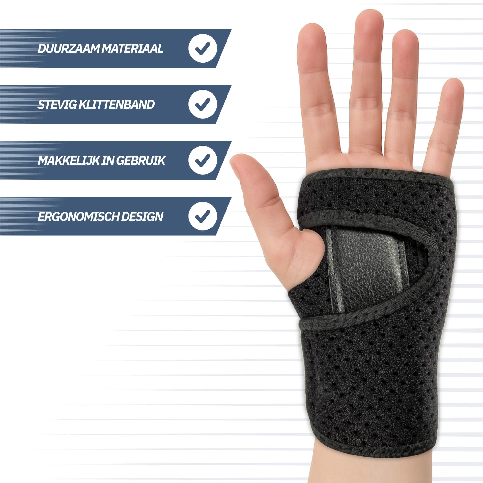 Polsbrace - Zwart (One Size)