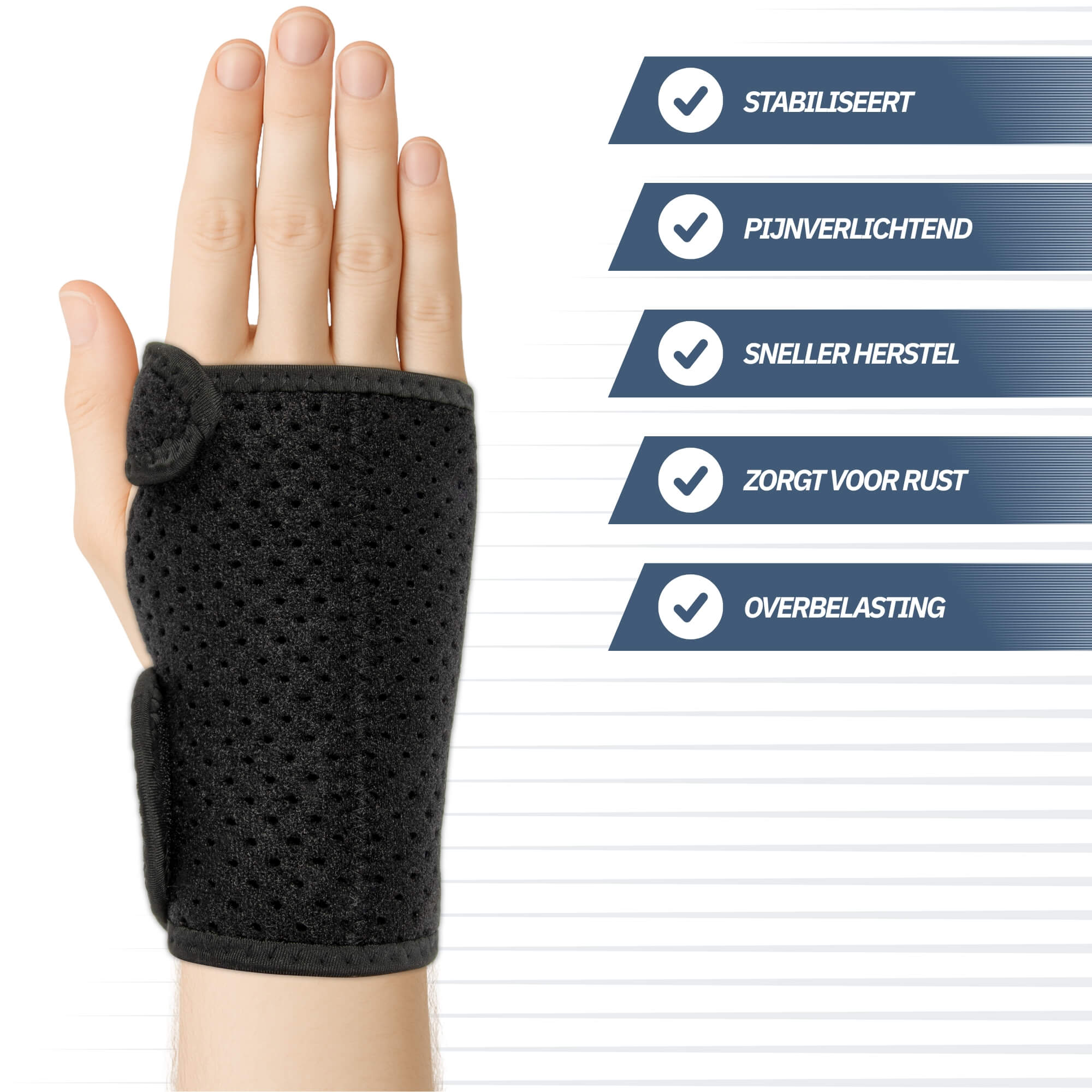 Polsbrace - Zwart (One Size)