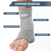 Enkelbrace met Strap – Grijs One Size
