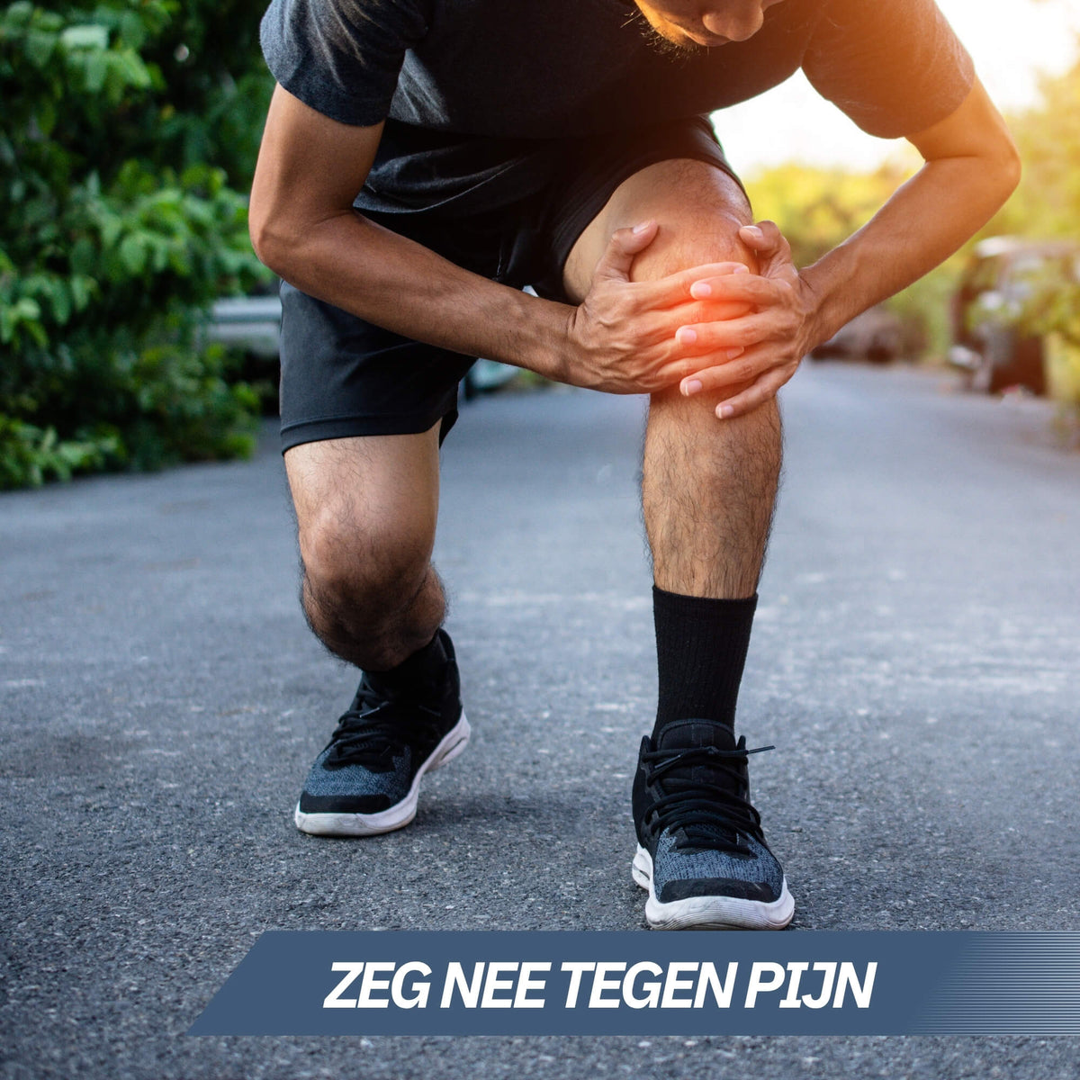 Kniebrace verstelbaar - Zwart (One Size)