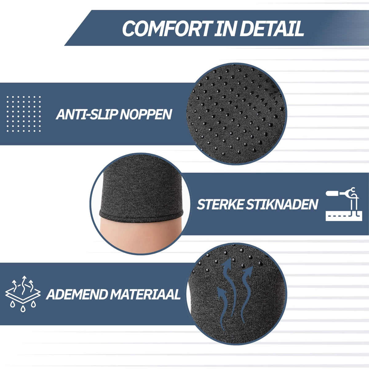 Reumahandschoenen met Antislip – Grijs