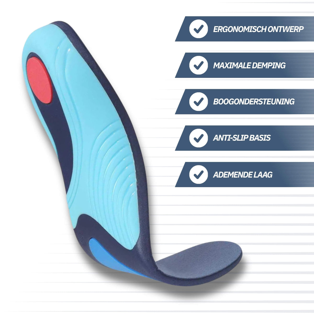 Inlegzolen met Voetboogondersteuning – Premium Demping