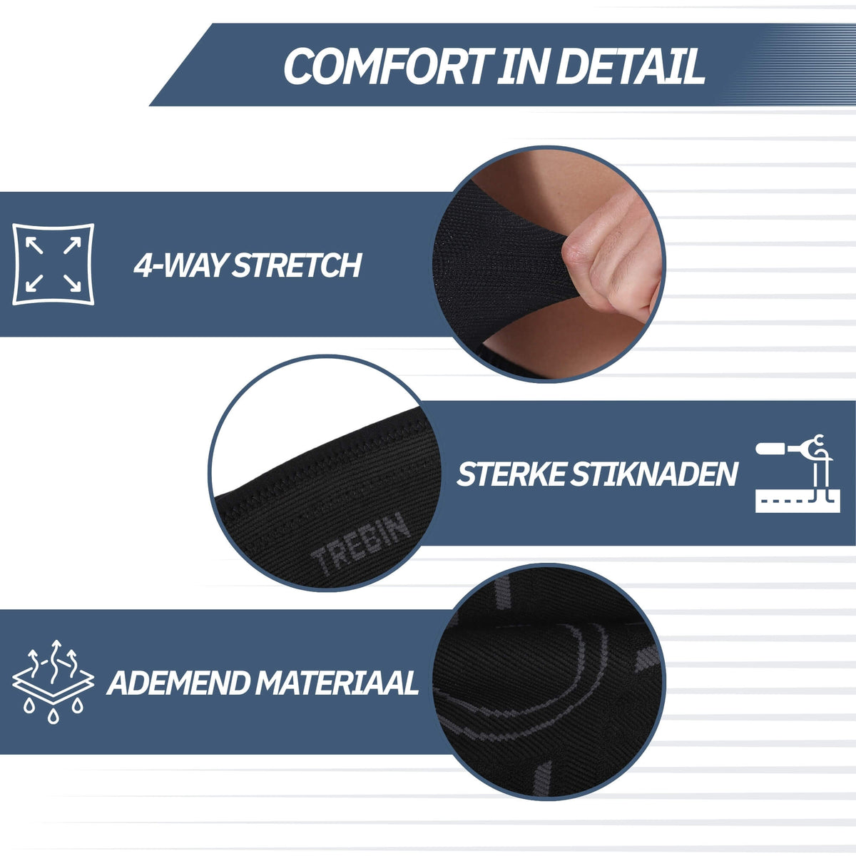 Elleboogbrace 3D Sleeve – Zwart/Grijs
