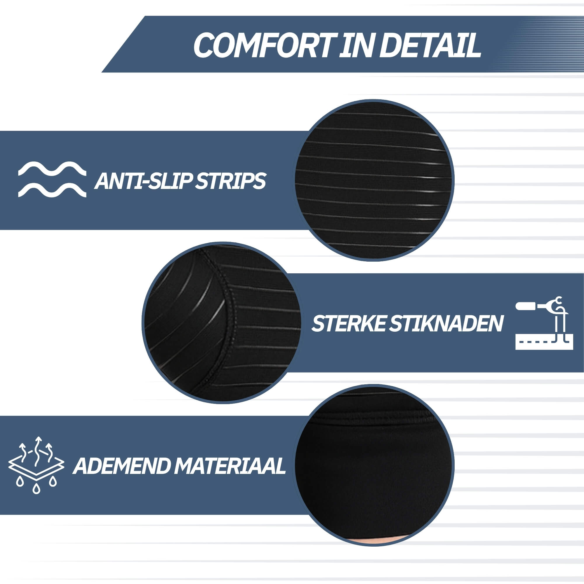 Trebin Reuma Handschoenen met Antislip - Zwart