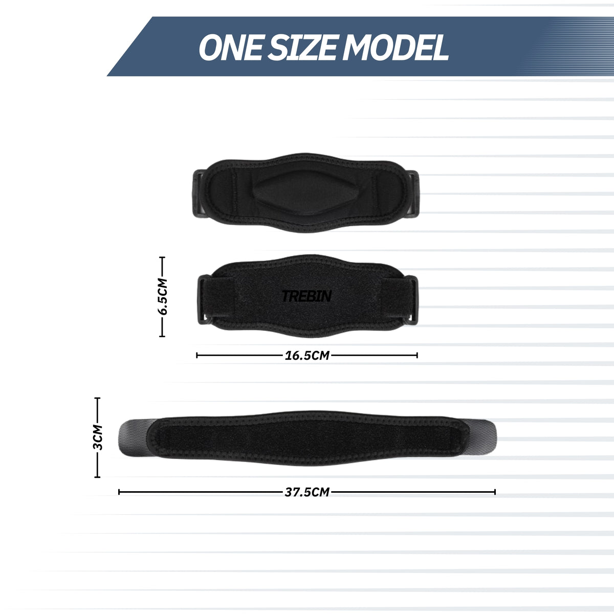 Elleboogbrace met Gelpelotte – Zwart One Size