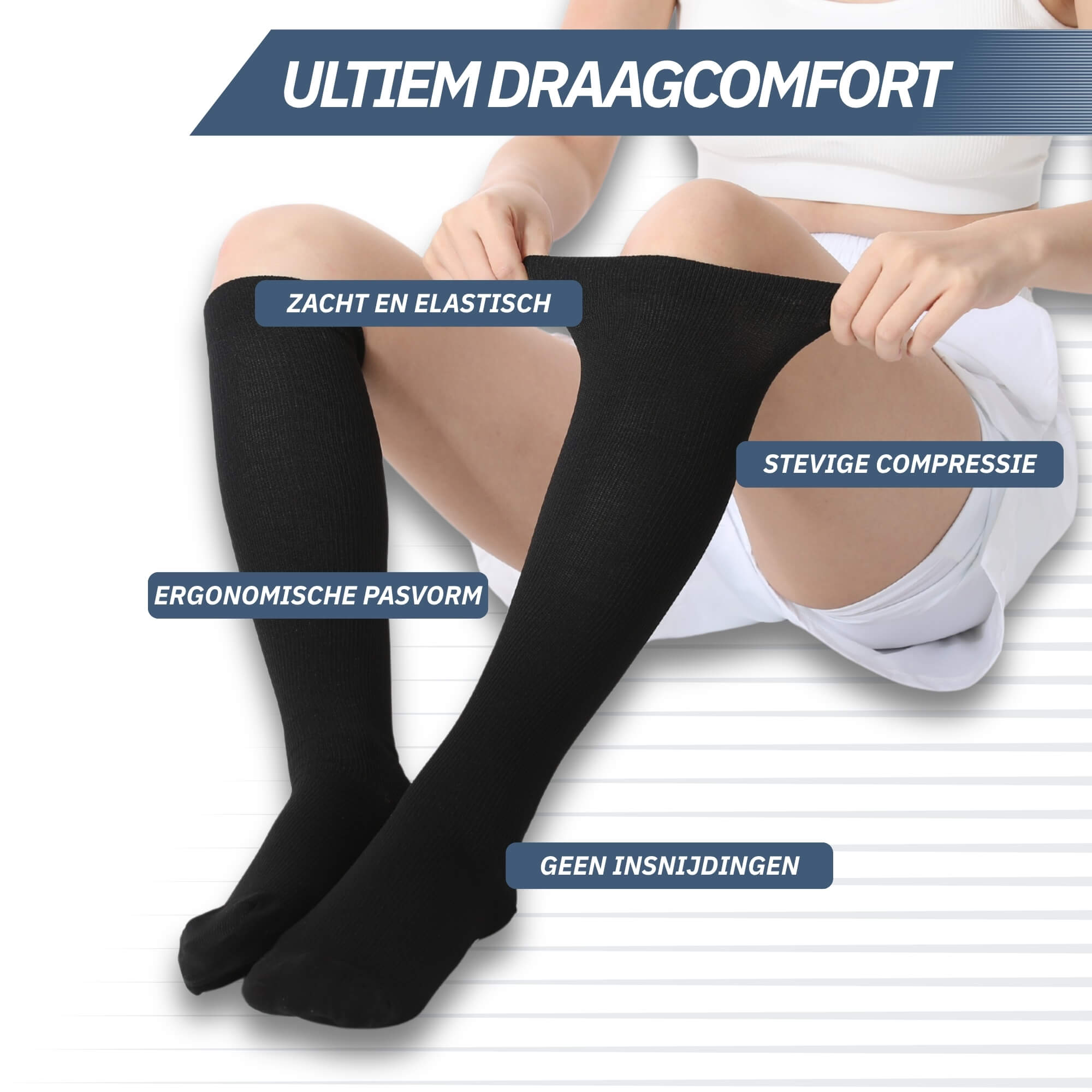 Trebin Compressiekousen - Zwart