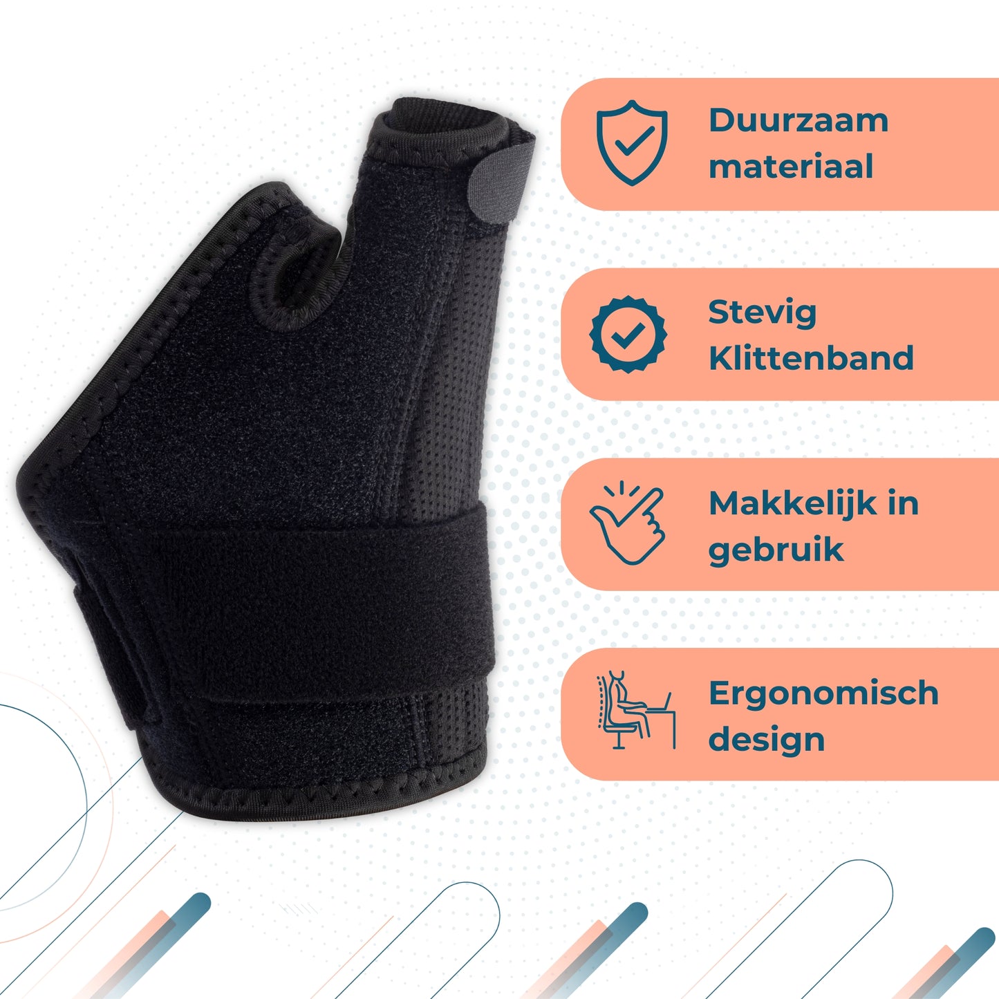 Trebin Duim Brace - Zwart - One Size