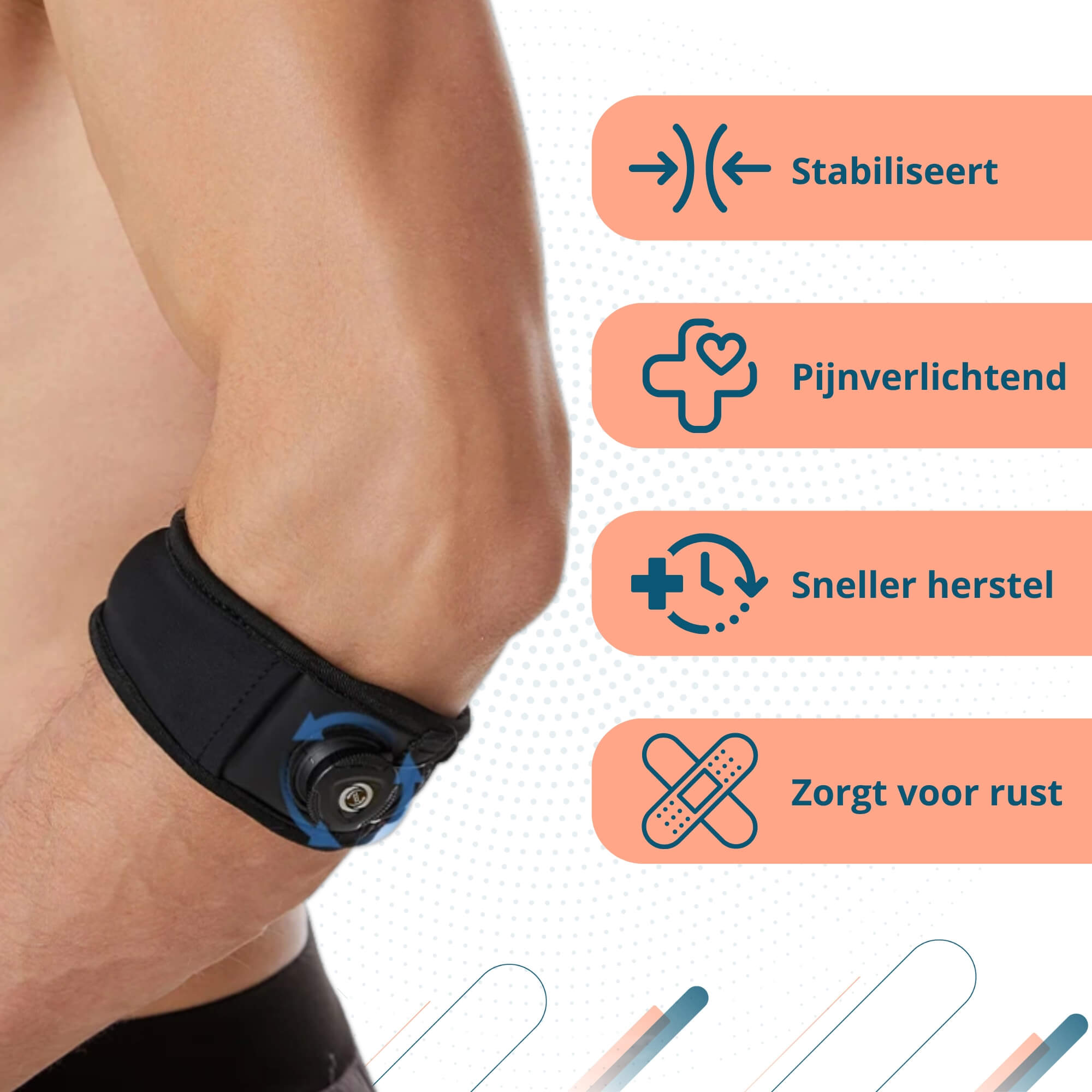 Trebin Elleboogbrace – Zwart, One Size