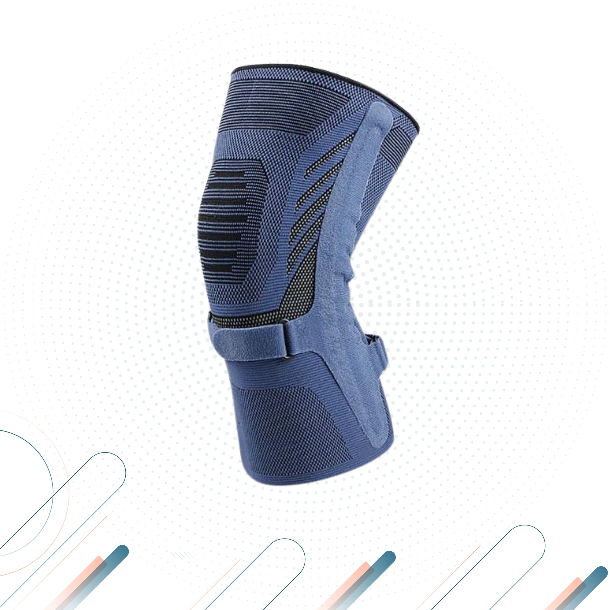 Trebin Kniebrace met Baleinen - Blauw