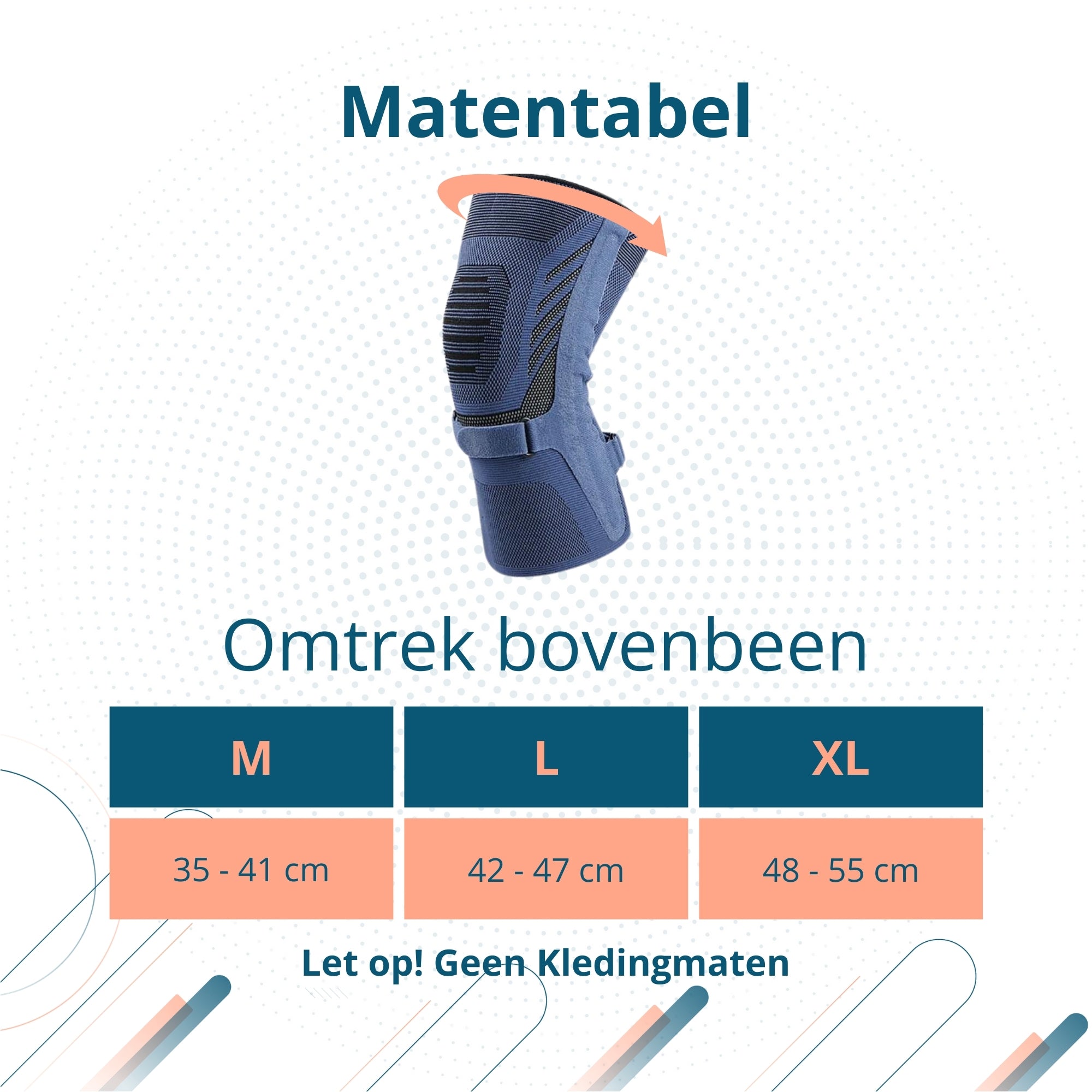 Trebin Kniebrace met Baleinen - Blauw