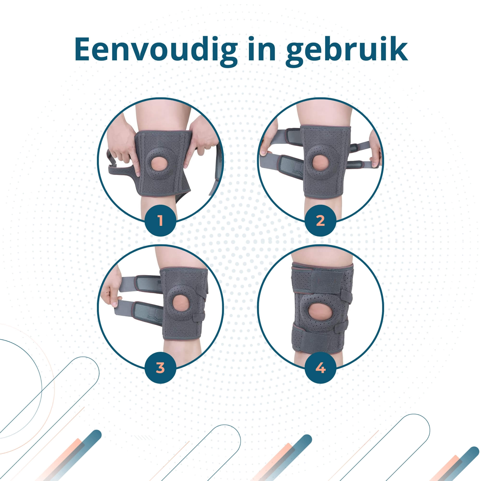 Trebin Kniebrace - Grijs - One Size