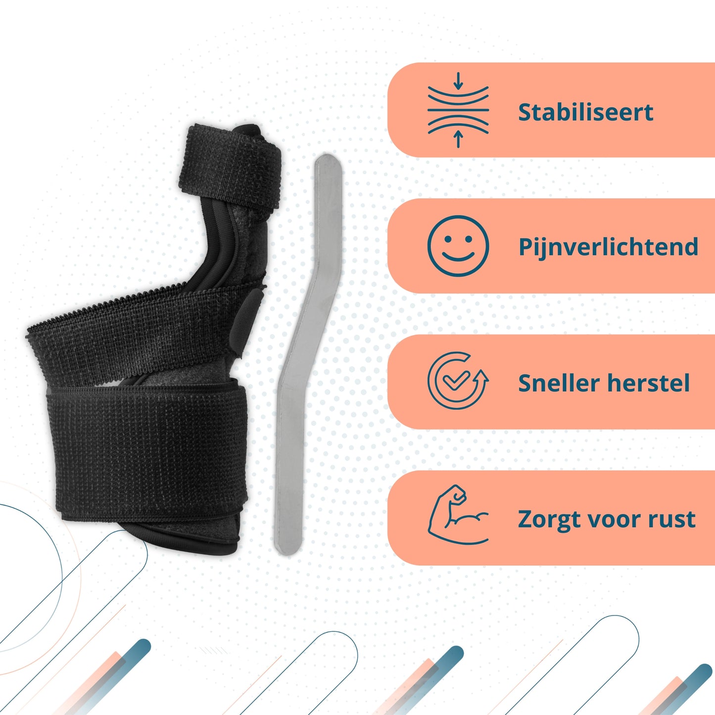 Trebin Duim Brace - Zwart - One Size