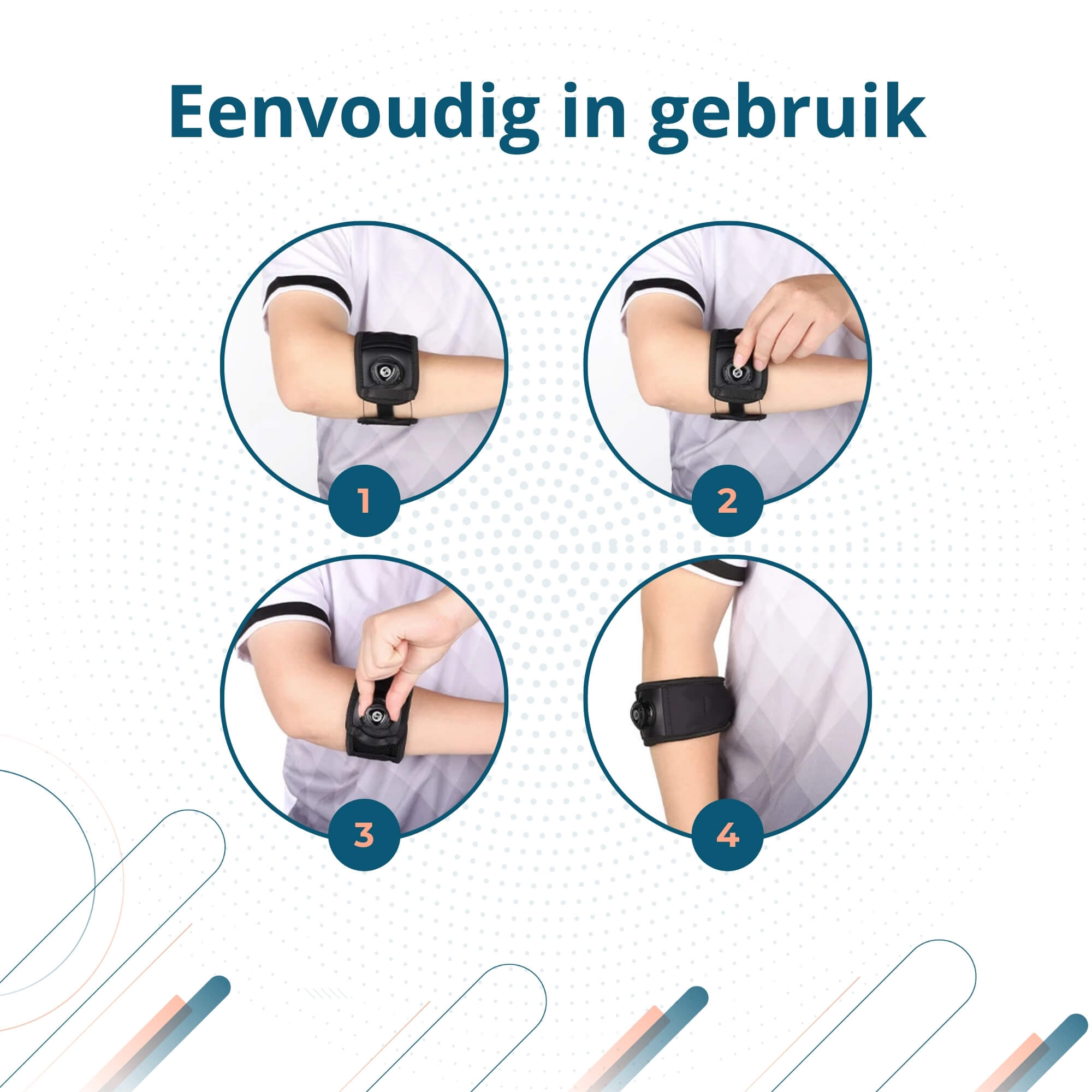 Trebin Elleboogbrace – Zwart, One Size