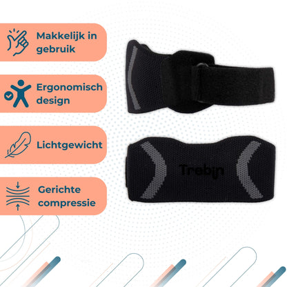 Trebin Patella Brace - Zwart - Grijs - One Size